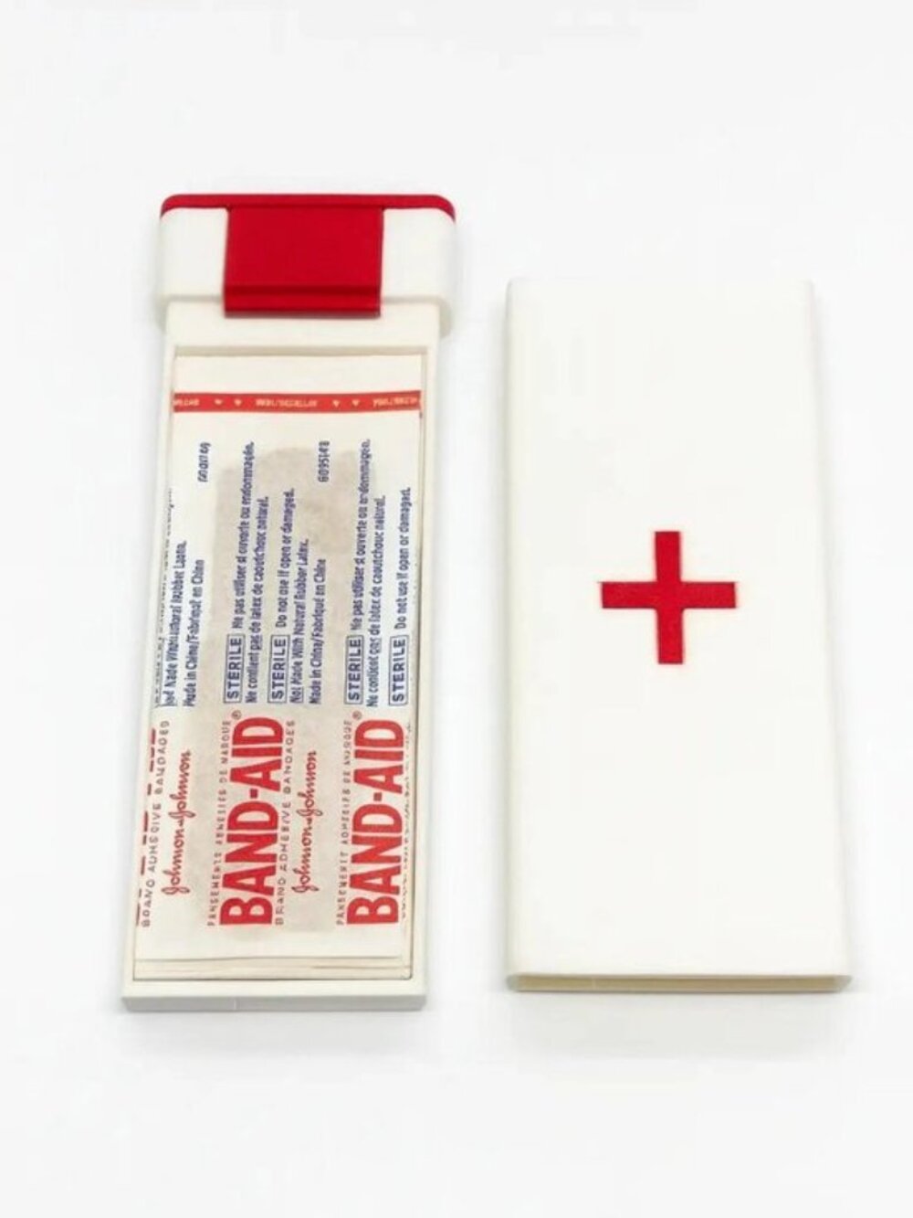 Compact Band-Aid Dispenser with Red Cross | Portable First Aid Holder